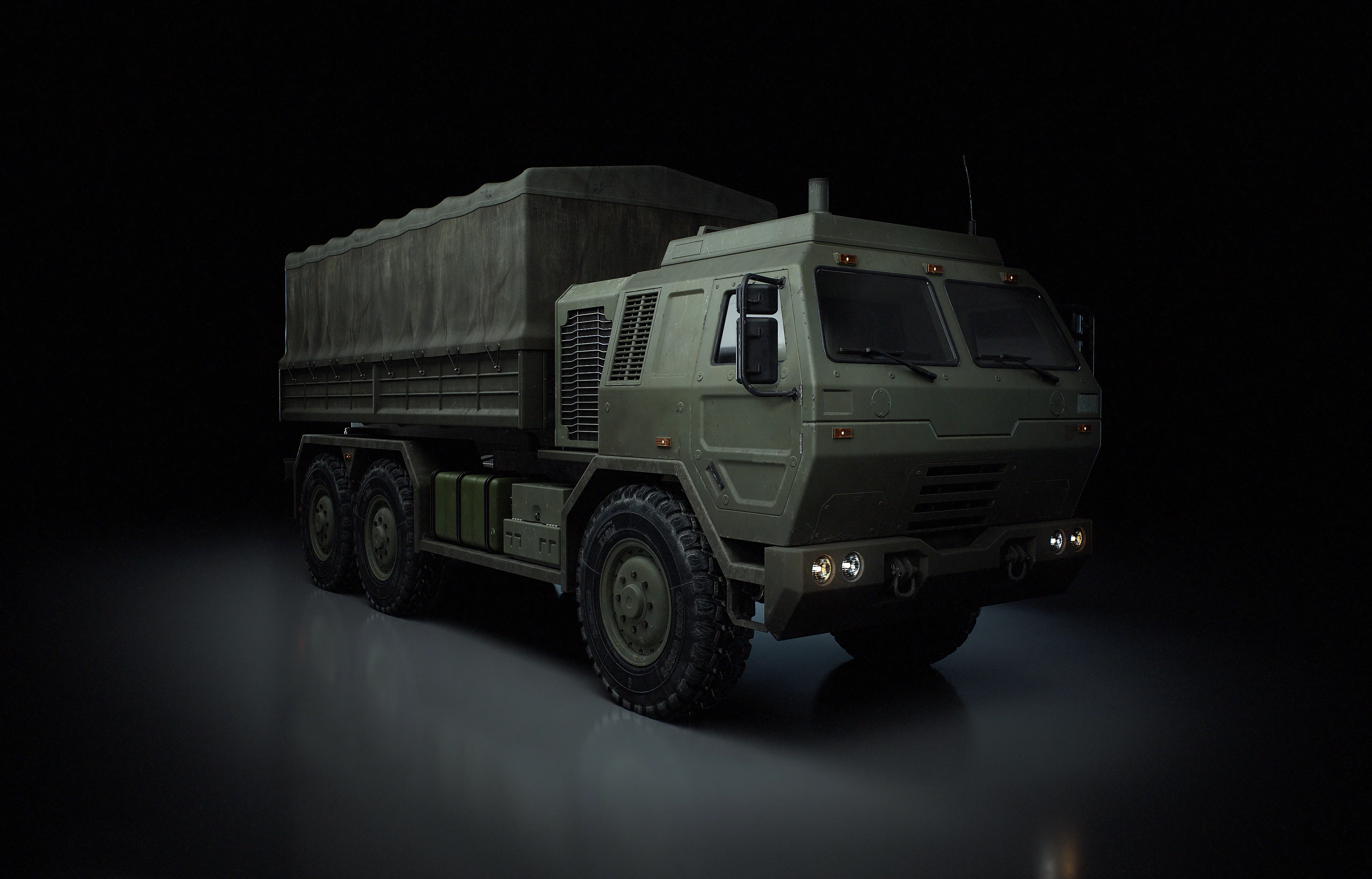 Military Transport Truck 3D Model - Image 3