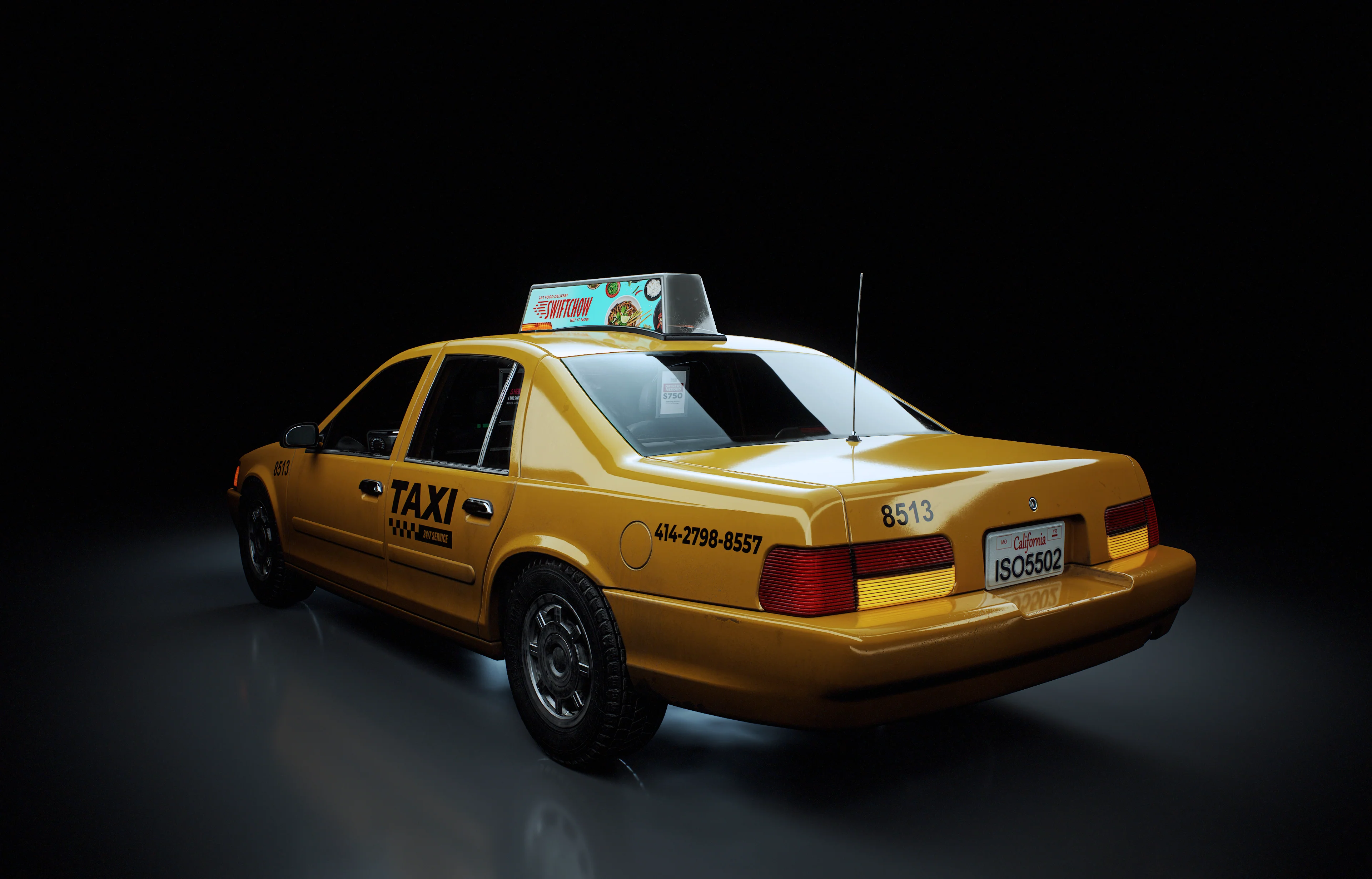 Taxicab 3D Model - Image 6